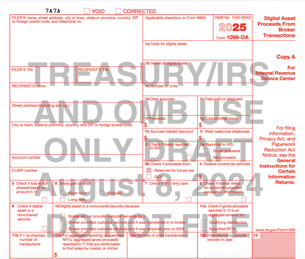 IRS обновляет проект формы отчетности по криптовалюте для налогоплательщиков США