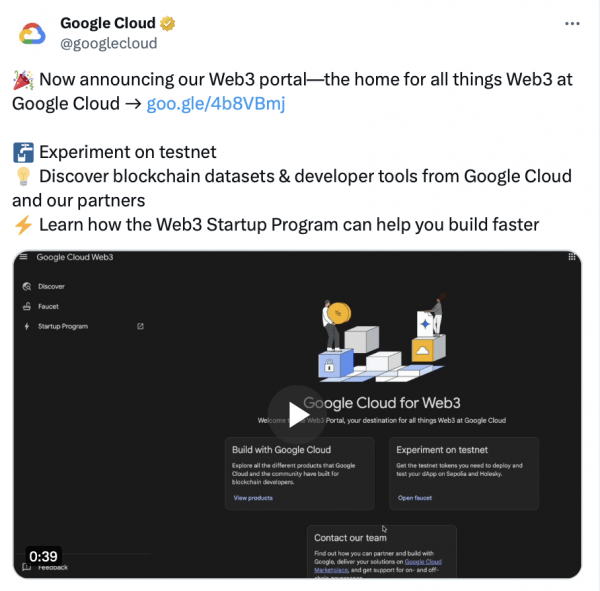 Запуск портала Google Cloud Web3 вызвал дебаты в криптовалютной индустрии