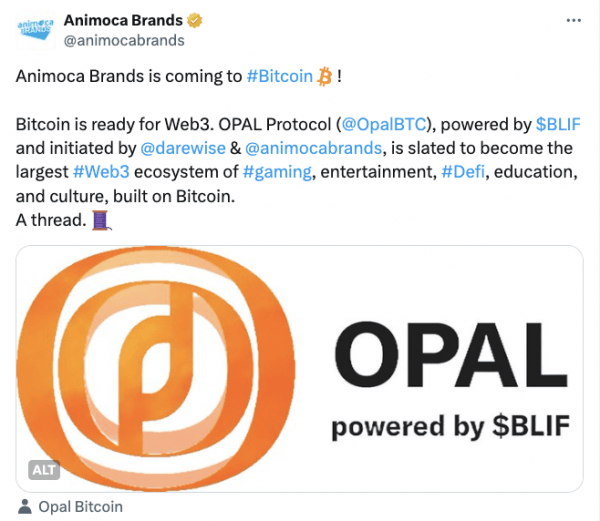 Компания Animoca Brands, занимающаяся играми на блокчейне, &laquo;приходит на биткоин&raquo;