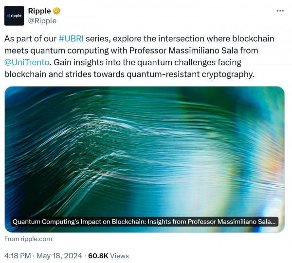 Ripple публикует предупреждение профессора математики: &laquo;криптосистемы с открытым ключом следует заменить&raquo;