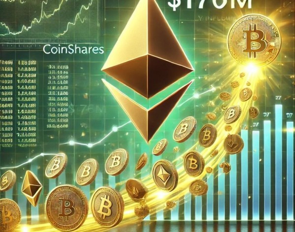 Ethereum лидирует, поскольку еженедельный приток криптовалюты достигает 176 миллионов долларов — CoinShares