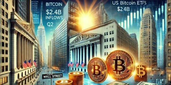 Титаны Уолл-стрит повышают ставки на криптовалюту: биткоин-ETF США получили $2,4 млрд во втором квартале