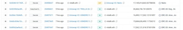 Memecoin дешевеет, а затем растет после того, как Виталик Бутерин продает нежелательный airdrop