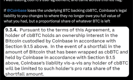 Директор по правовым вопросам Coinbase отвечает на опасения по поводу условий обслуживания cbBTC