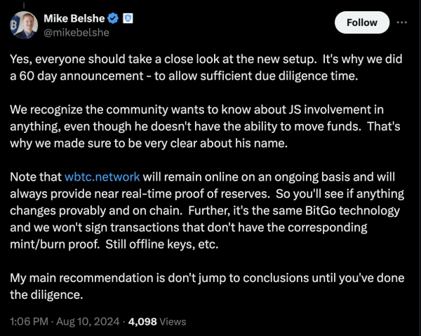 Директор по правовым вопросам Coinbase отвечает на опасения по поводу условий обслуживания cbBTC Директор по правовым вопросам Coinbase отвечает на опасения по поводу условий обслуживания cbBTC
