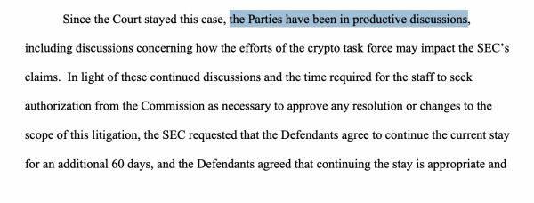 SEC и Binance стремиться к другой паузе в судебном процессе после &laquo;продуктивных&raquo; переговоров