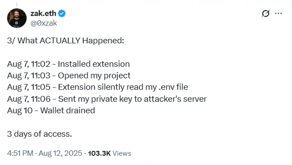 Core Ethereum Devs &lsquo;криптовалютный кошелек, истощенный злонамеренным расширением искусственного интеллекта