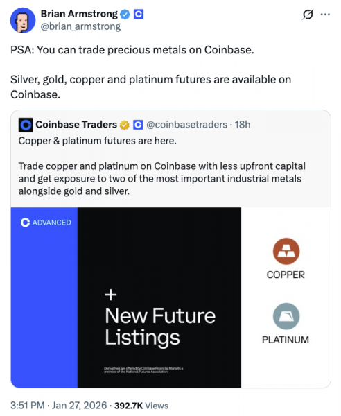 Золото по цене $5300 разделяет стратегии Tether и Coinbase