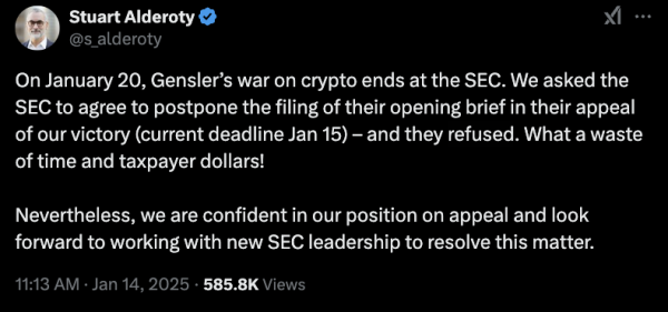Руководители Ripple раскритиковали отказ SEC отложить подачу апелляции