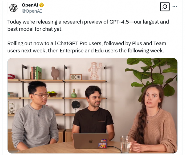GPT-4. 5 от Openai не раздавит тесты &raquo;, но может быть лучшим другом