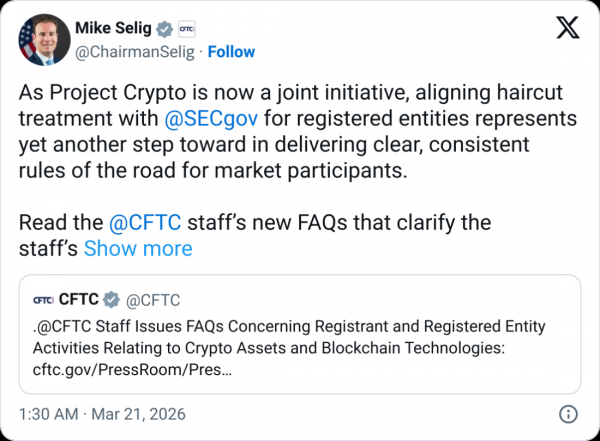 Сотрудники CFTC делятся часто задаваемыми вопросами о залоге в криптовалюте